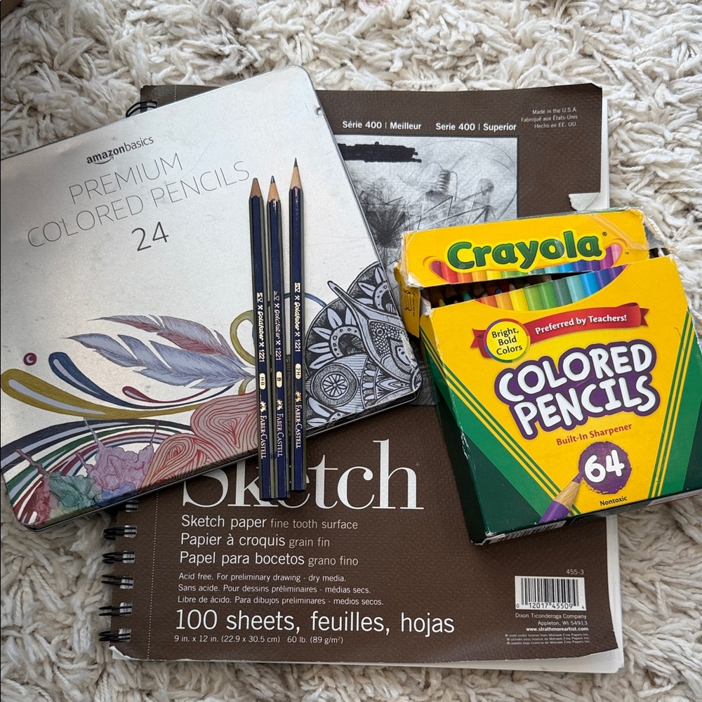 Bundle of Art Supplies - Pencils and Sketch Paper